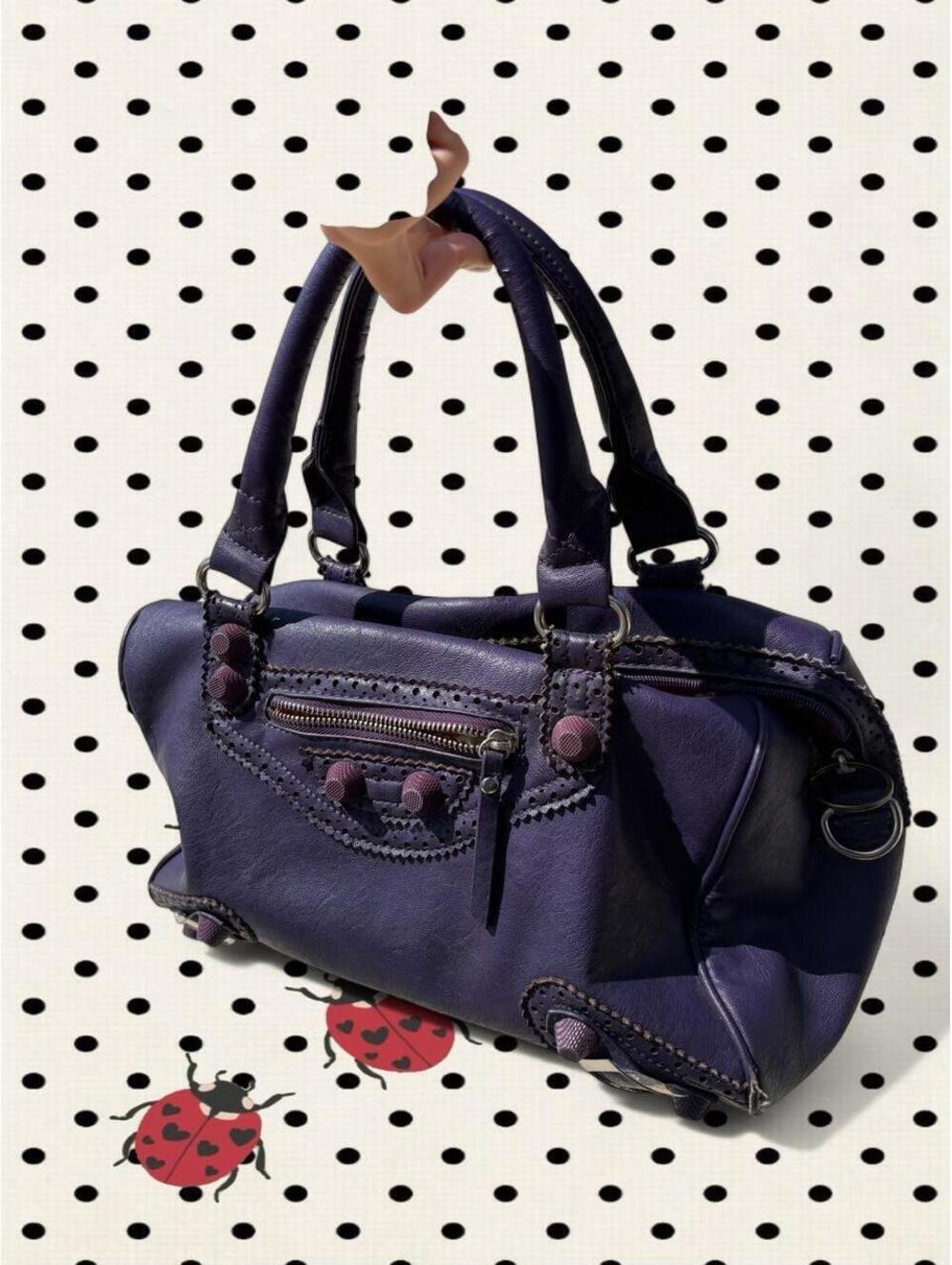 American Eagle Women's Purple and Navy Bag